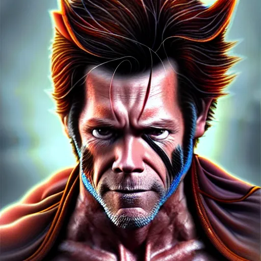 Prompt: Portrait of Kevin Bacon as Wolverine, fantasy, intricate, highly detailed, digital painting, trending on artstation, sharp focus, illustration, style of Stanley Artgerm