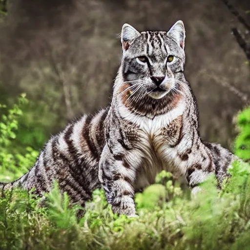 Prompt: wild giant saber cat nature photography hd