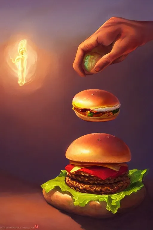 Prompt: a hamburger as a faberge egg, anatomy, bathed in light, highly detailed, photorealistic, artstation, smooth, sharp focus, illustration, unreal engine 5, 8 k, art by artgerm and greg rutkowski and edgar maxence