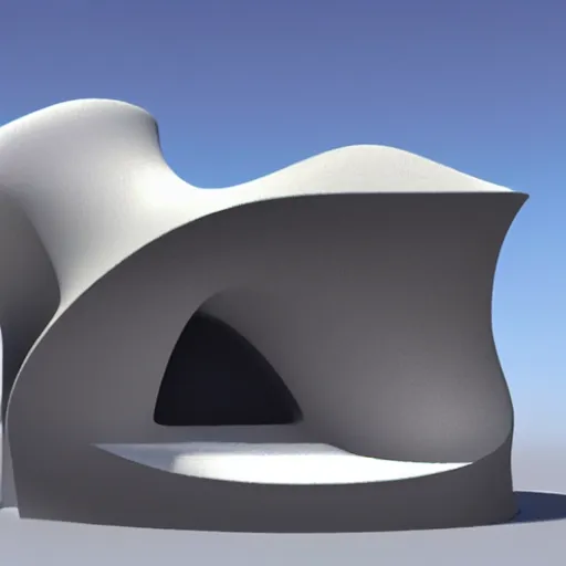 Image similar to 3d printed building, parametric design by zaha hadiid