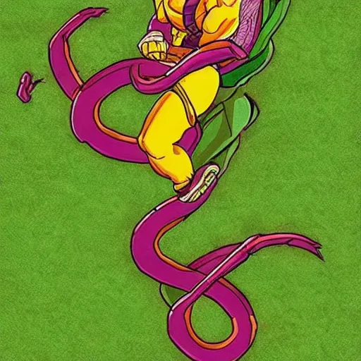 Image similar to shenlong from dragonball z playing golf,