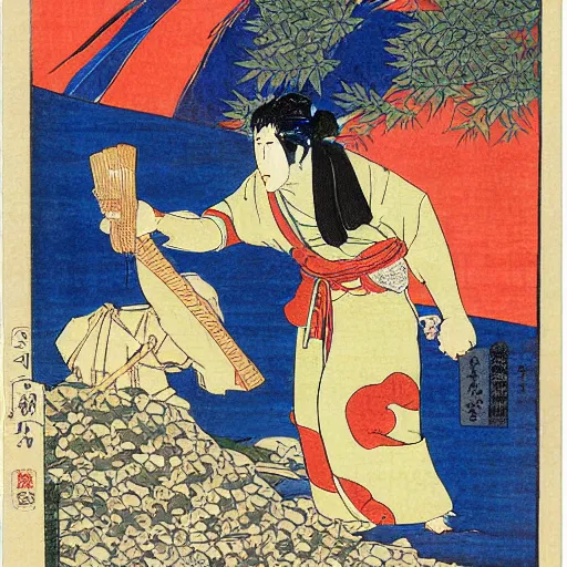 Image similar to Kurdistan, woodblock print by the Japanese ukiyo-e artist Hokusai, incredibly detailed, award winning art