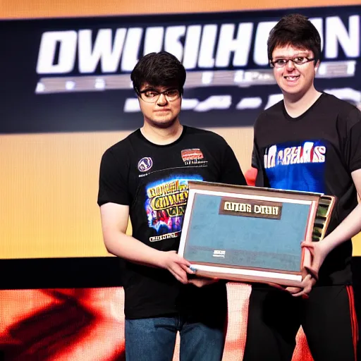 Prompt: Dwight Shrute wins E-Sports CS:GO major tournament