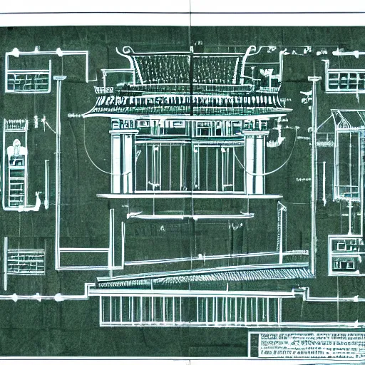 Image similar to blueprint of heaven temple