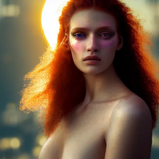 Image similar to photographic portrait of a stunningly beautiful renaissance cyberpunk female in soft dreamy light at sunset, contemporary fashion shoot, by edward robert hughes, annie leibovitz and steve mccurry, david lazar, jimmy nelsson, breathtaking, 8 k resolution, extremely detailed, beautiful, establishing shot, artistic, hyperrealistic, beautiful face, octane render