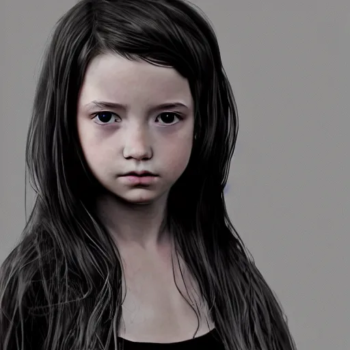 Prompt: artstation very young girl, very detailed, , portrait, high contrast