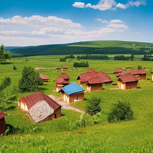 Prompt: Iglino village, Bashkortostan, Russia