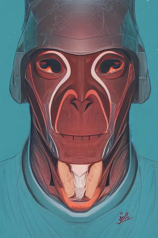 Prompt: Sith Lord Jar Jar Binks, Victo Ngai, artgerm portrait