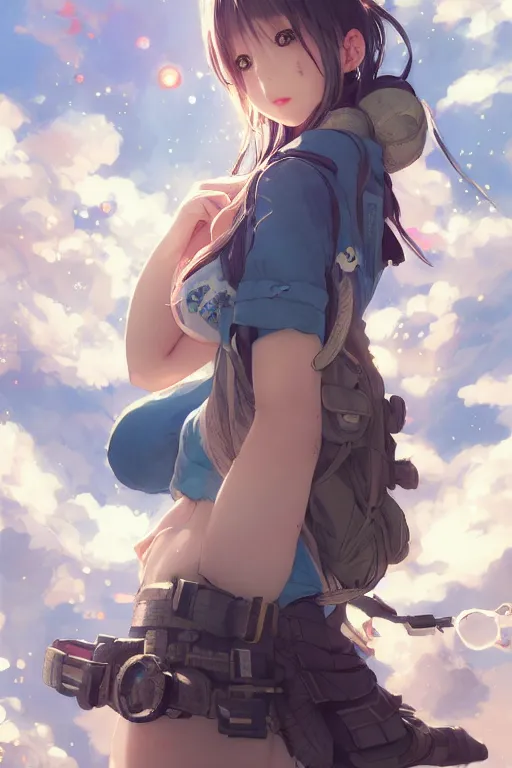 Prompt: cute woman, sexy outfit, full face, anime, fantastic details, pixiv, hyperdetailed unreal engine, stanley artgerm lau, wlop, rossdraws, james jean marc, simonetti ruan jia and mandy jurgens and artgerm and sakimichan, yuru camp, moe, illustration, digital art, concept art, manga cover