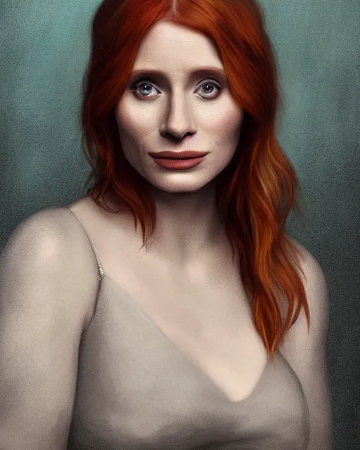 Image similar to a digital painting portrait of Bryce Dallas Howard, in the style of Sakimichan, highly detailed and intricate, 8k, cinematic lighting