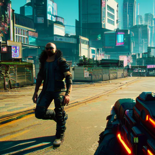 Image similar to Cyberpunk 2077 with two more years of development time, in-game screenshot