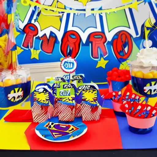 Image similar to super hero birthday party.