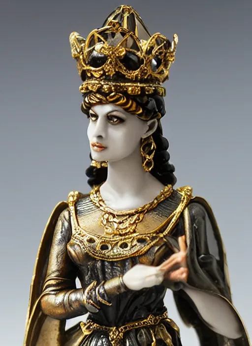 Prompt: Image on the store website, eBay, 80mm Resin figure model of a lady, queen of Roma.