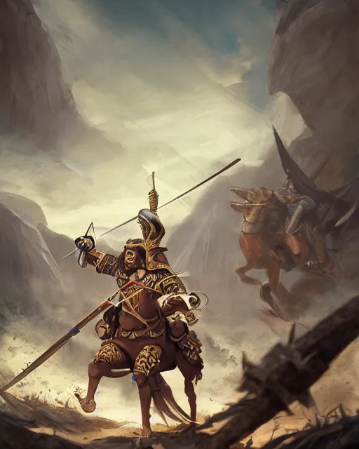 Prompt: ultrarealistic illustration of a spanish conquistador in battle, symmetrical, by daniel zrom and mingchen shen, studio ghibli color scheme, detailed, handsome, anatomy, sharp focus, photography, magic : the gathering, octane, cinematic lighting