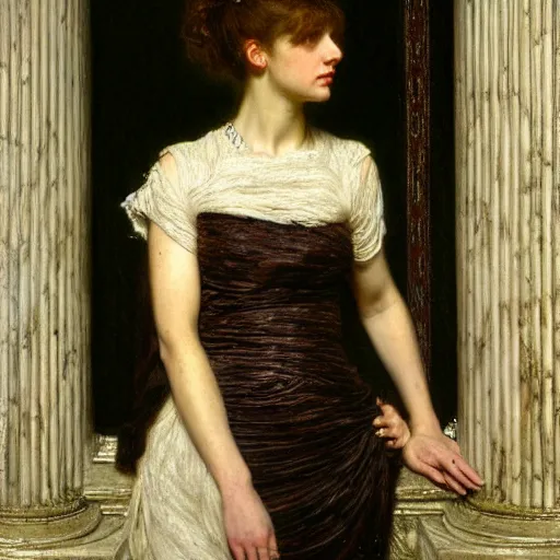 Image similar to a portrait of taylor swift by lawrence alma - tadema