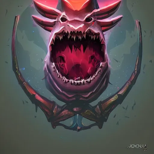 Image similar to deadly demonic floating galaxy polygon shark pocket cooler ghoul, by j. m. w. turner and ross tran and felix vallotton, dutch golden age, tiki, trending on cgsociety