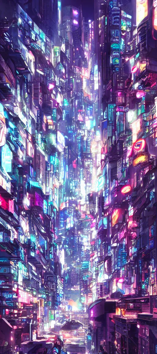 Image similar to Beautiful anime cyberpunk city