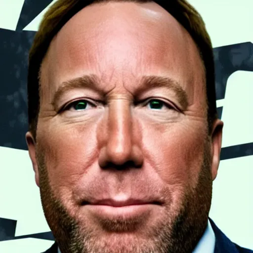 Image similar to Alex Jones appears as Lil Wayne, close up, high quality, photo