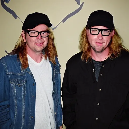 Image similar to wayne and garth go to the party