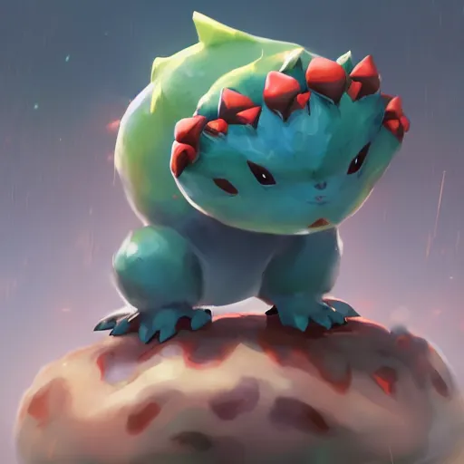 Image similar to pokemon venusaur, style game square enix life, trending on artstation, painted by greg rutkowski, render naughty dog, octane render, detailed