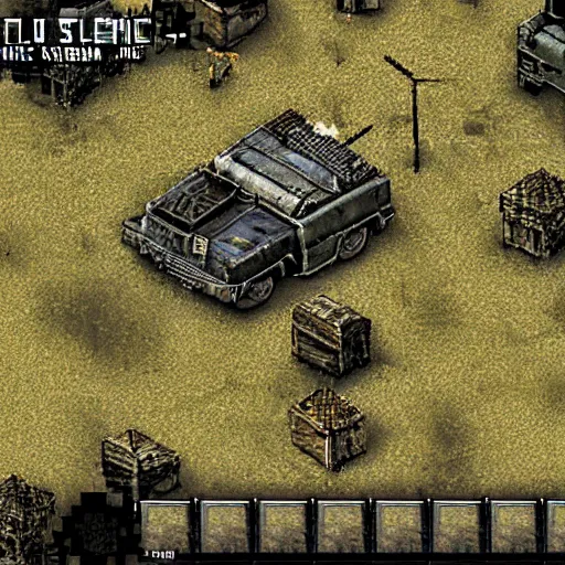 Image similar to screenshot of gameplay S.T.A.L.K.E.R videogame java phone port, pixelated