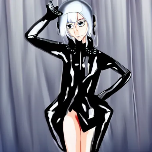 Prompt: anime version of lady gaga