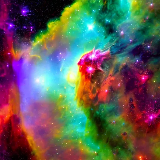 Prompt: stunning nebula photograph, NASA, psychedelic, 8k resolution