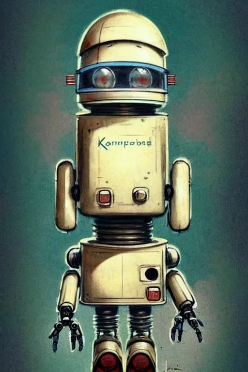 Image similar to ( ( ( ( ( 1 9 5 0 s retro future android robot knome. muted colors. childrens layout, ) ) ) ) ) by jean - baptiste monge,!!!!!!!!!!!!!!!!!!!!!!!!!