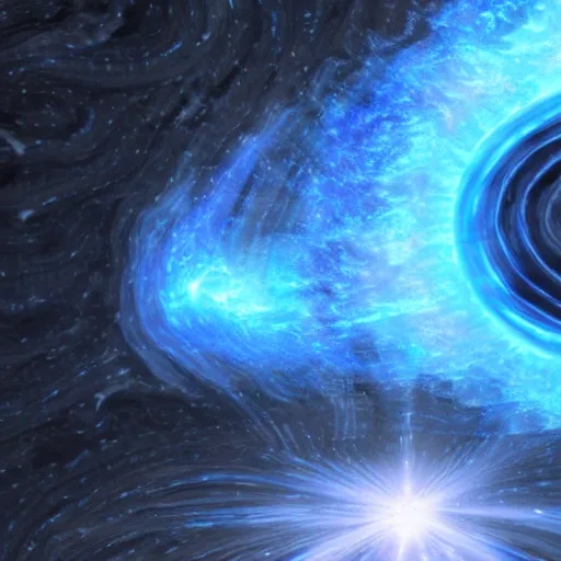 Image similar to gravitational galactic maelstrom, blue fire, vray, highly detailed