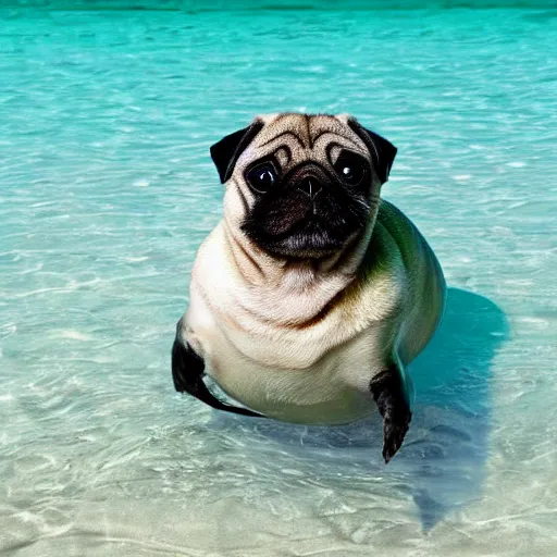 Prompt: a pug seal