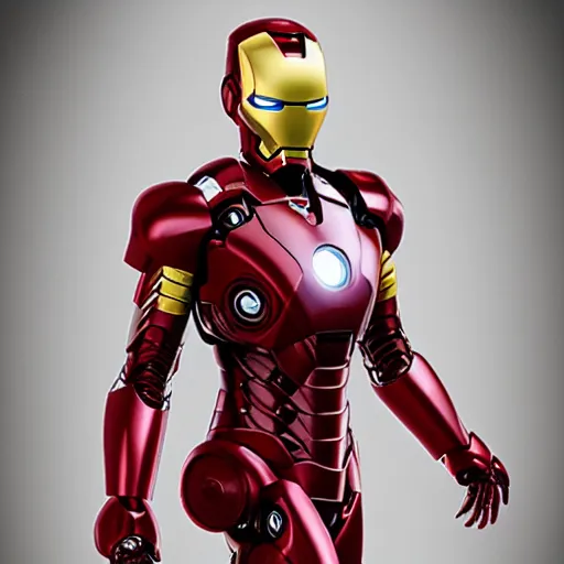 Image similar to queen elizabeth as iron man, photorealistic, unreal engine render