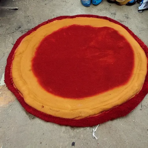 Image similar to flan as a tufting rug