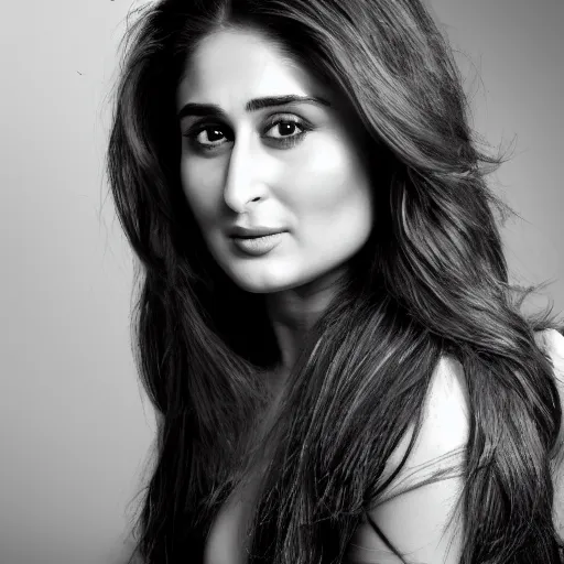 Image similar to amazing portrait of kareena kapoor, 1 0 0 mm, natural lighting, hyper realistic