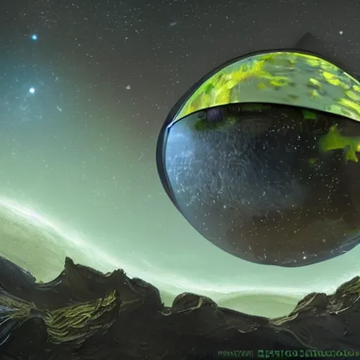 Image similar to exotic alien planet