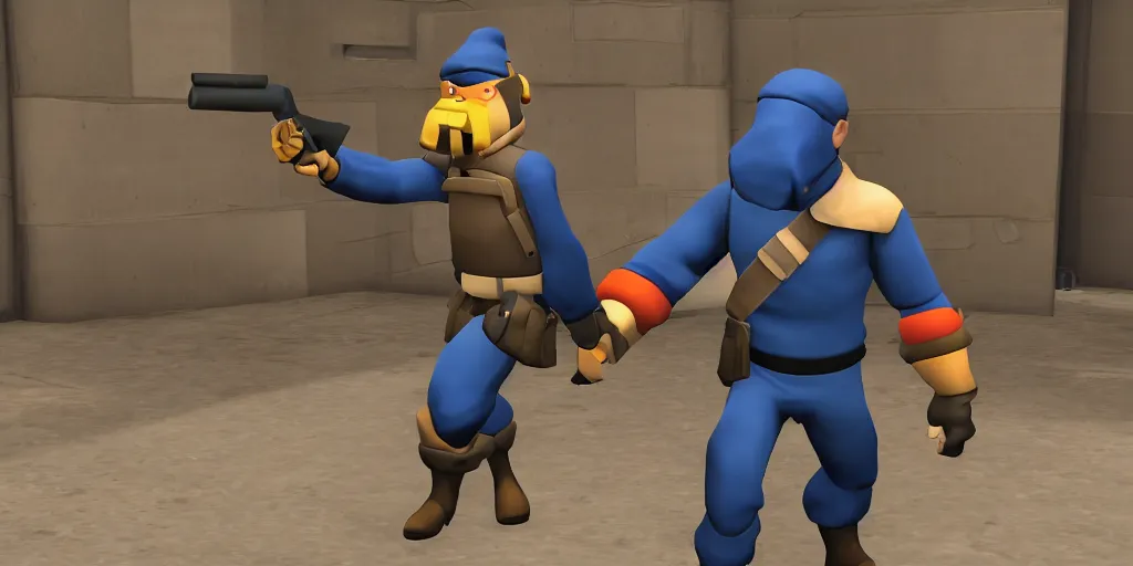 Prompt: a sentry from team fortress 2