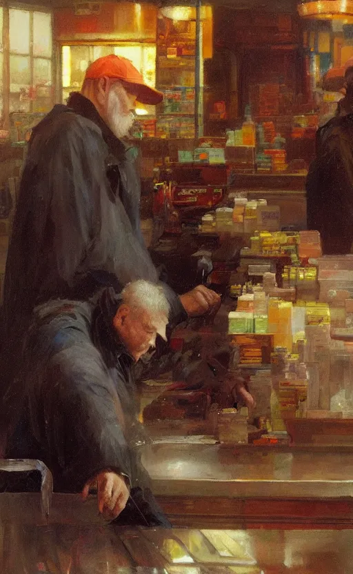 Image similar to the grime reaper working the cash register at the local walmart by cheol joo lee and delphin enjolras and daniel f. gerhartz