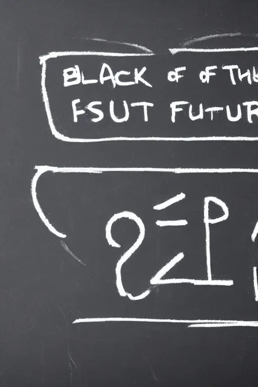 Image similar to The language of the future written on the blackboard