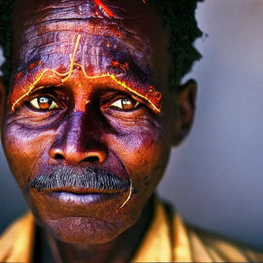 Prompt: portrait of a voodoo billionaire, by Steve McCurry, clean, detailed, award winning