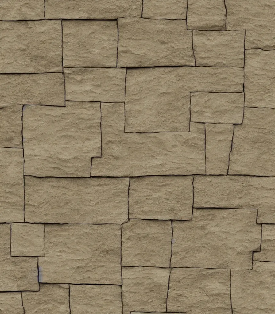 Image similar to texture map of beige stone with horizontal rectilinear engraving cutout