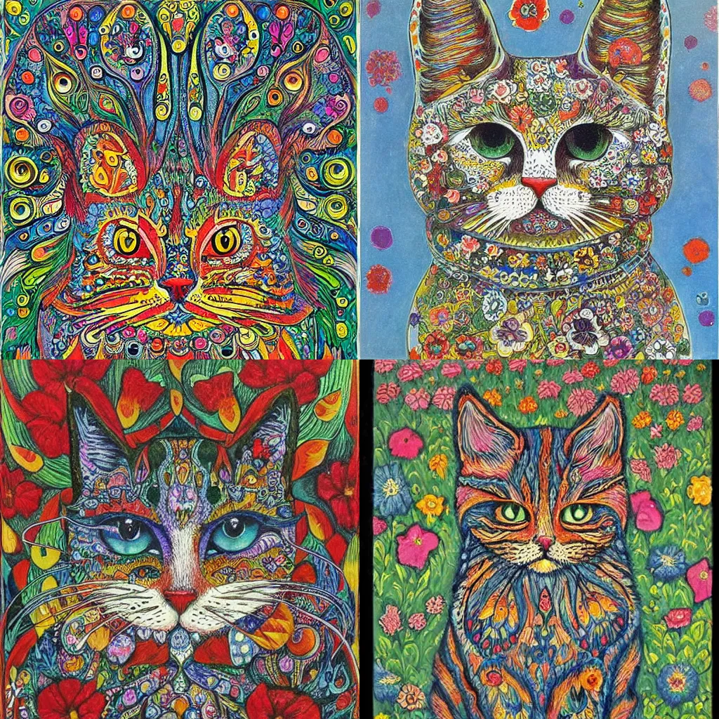 Prompt: artwork by louis wain