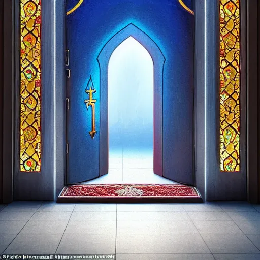 Prompt: stunning image of the pray: O Allah! Open the perfect door to me by concept art,religious, awarded, accepted, epic,ultimate,fantastic, fully detailed, sharp focus, digitally enhanced, 8K HD Resolution, High quality image