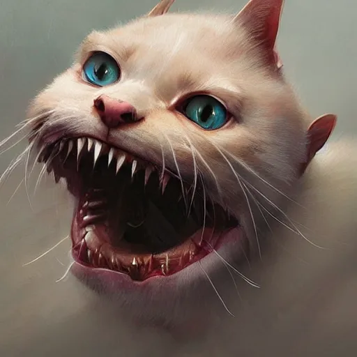 Image similar to cute half cat half shark, smooth, artstation, digital illustration by Ruan Jia and Mandy Jurgens and Artgerm and Wayne Barlowe and Greg Rutkowski and Zdislav Beksinski