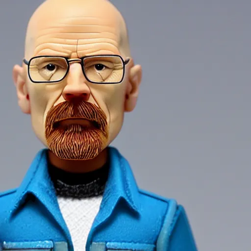 Prompt: walter white barbie doll
