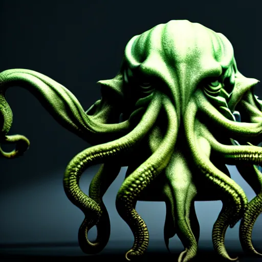 Prompt: cthulhu, octane render, unreal engine, ultradetailed, stylized as a 3 dimensional render