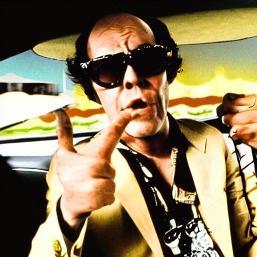 Prompt: the real - life'fear and loathing in las vegas'- hunter s. thompson and his attorney oscar zeta acosta