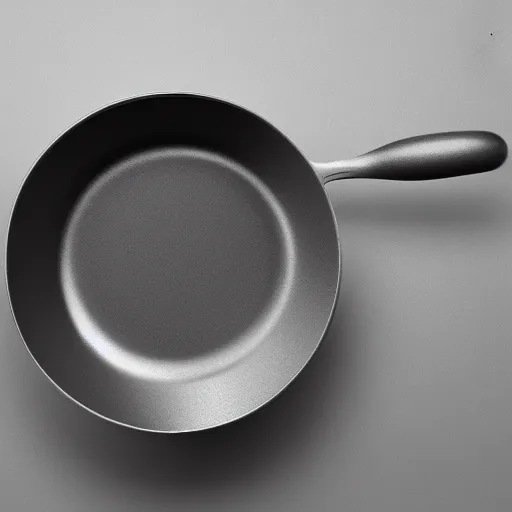 Prompt: minimal iron cast pan inspired by Dieter Rams