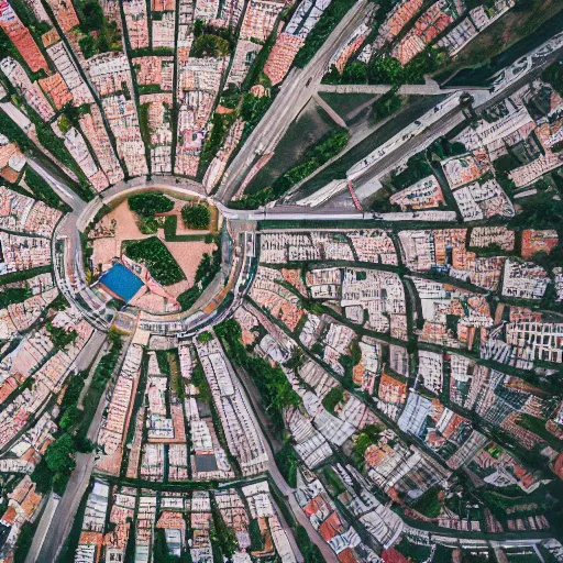 Prompt: Photo of a middle age era city, 8k, photo taken by drone