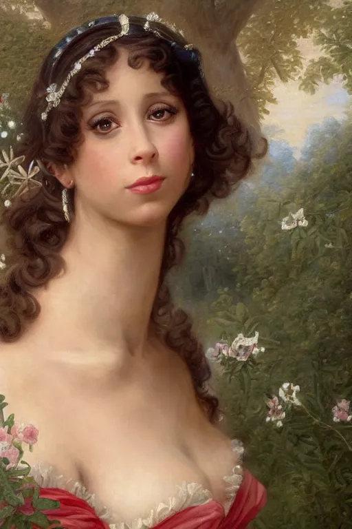 Prompt: A fantasy style portrait painting of Jennifer Love Hewitt/Naomi Scott hybrid, in the style of François Boucher, Oil Painting, hyperrealistic, render, Regal, Refined, Detailed Digital Art, RPG portrait, Michael Cheval, William-Adolphe Bouguereau, Walt Disney (1937), dynamic lighting, Highly Detailed, Cinematic Lighting, Unreal Engine, 8k, HD