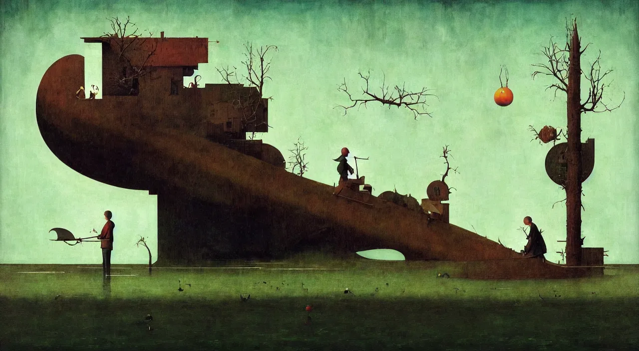 Image similar to single flooded simple!! head!!!, very coherent and colorful high contrast masterpiece by norman rockwell franz sedlacek hieronymus bosch dean ellis simon stalenhag rene magritte gediminas pranckevicius, dark shadows, sunny day, hard lighting