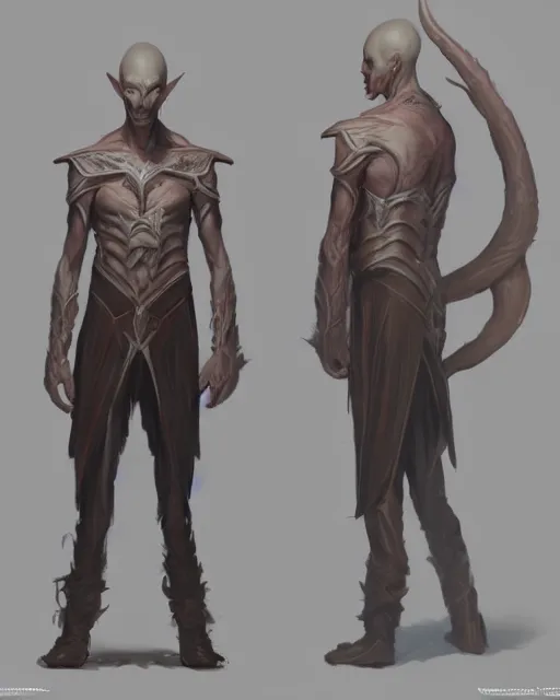 Image similar to character portrait of a slender half - elven man, by greg rutkowski, mark brookes, jim burns trending on artstation